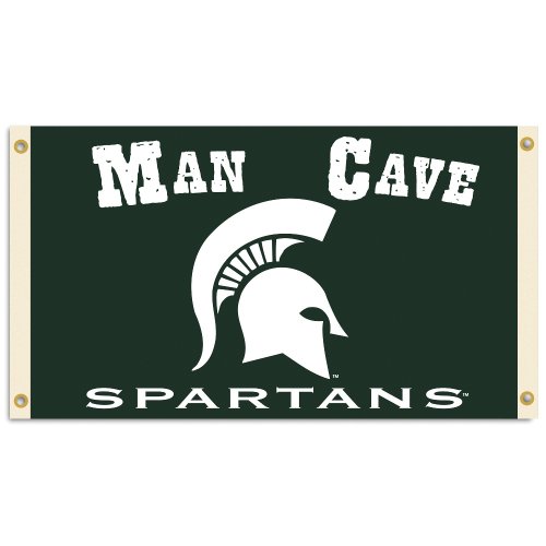 NCAA Michigan State Spartans Man Cave Flag with 4 Grommets, 3 x 5-Feet