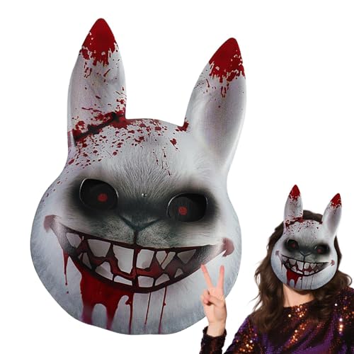 Máscara de conejo – Máscara visual de Halloween – Accesorio de disfraz para espectáculo teatro, fiesta de mascarada Cosplay Celebración