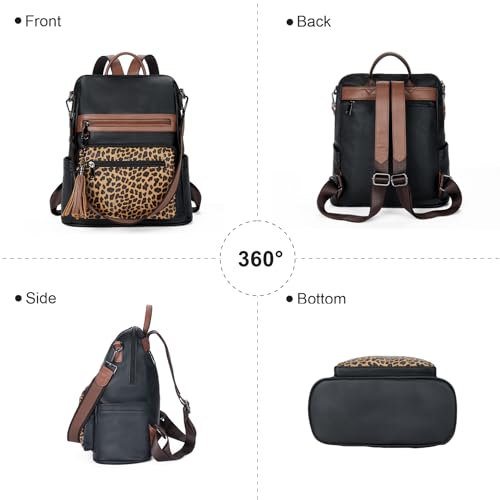 Image of Telena Backpack Purse for Women, PU Leather Anti Theft Travel Backpack Purse Shoulder Bags with Tassel