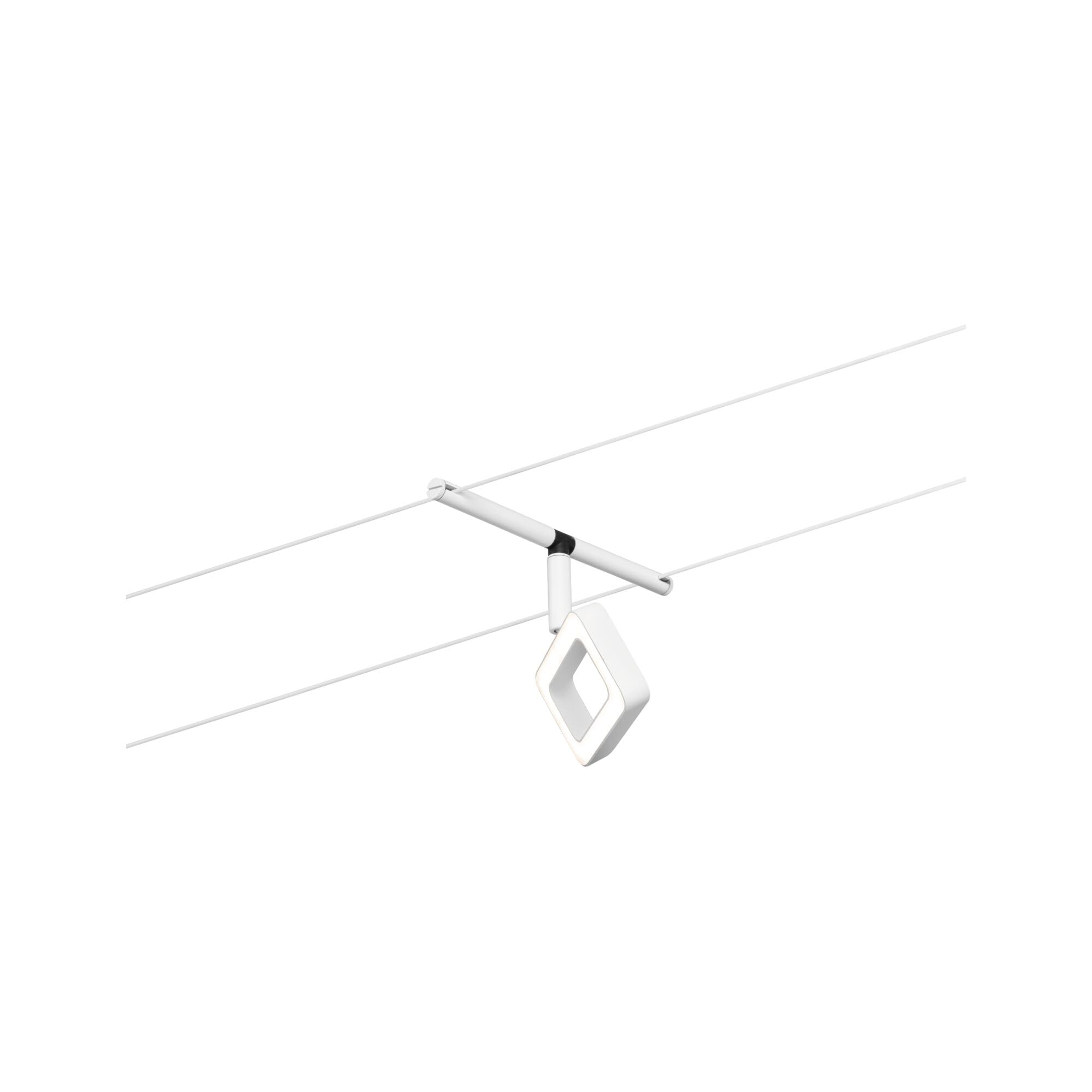 Paulmann 94483 LED Seilsytem Frame Basisset 5x400lm incl. 5x4,8 W Warmweiß Weiß matt, Chrom Kunststoff, Metall Beleuchtungssystem 3000 K