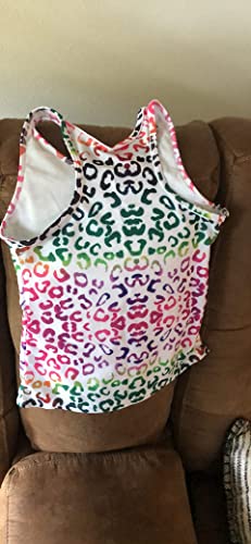 Belovecol Girls Tankini Swimsuits Two Piece Boyshort Bathing Suits Cute Leopard Print Summer Beach Breathable Rash Guard Swimwear Sets 8-9 Years,Pink #TOP1