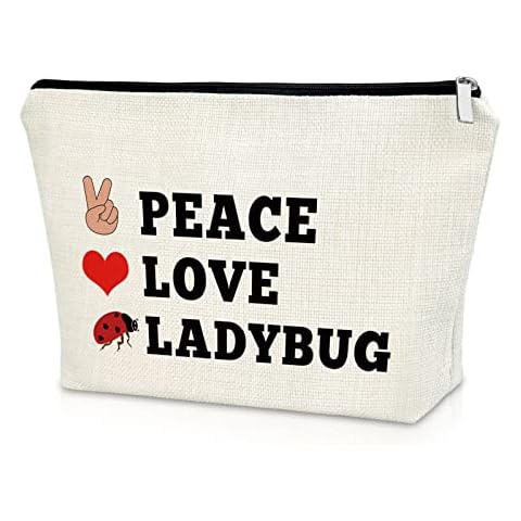 Ladybug Gifts for Women Ladybug Lover Gifts Makeup Bag Ladybug Theme Gifts for Friend Animal Lover Gifts Cosmetic Bag Friendship Gift for Her Birthday Christmas Gifts Cosmetic Travel Pouch, Multicolor Cover