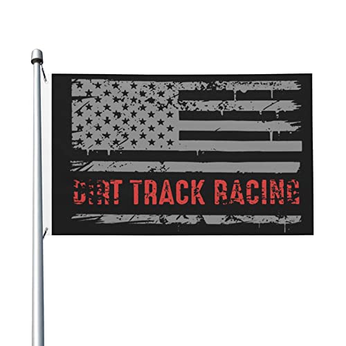 American Flag Dirt Track Racing Flag 3x5 Feet Double-Sided Outdoor Decoration