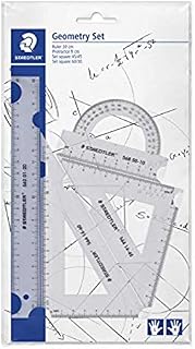 STAEDTLER Przezroczysty 4-częściowy zestaw geometryczny