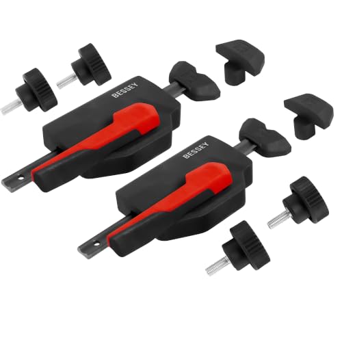 BESSEY Waagrechtniederzugspanner WNS-Set-MFT, für Multifunktionstische, schnelle Fixierung, kein abheben von der Tischplatte, 20 mm Durchmesser, Gewicht 0,81 Kg