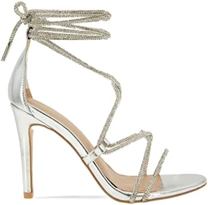 BCBGeneration Women's Joey-2 Heeled Sandal, Silver, 8 | Image 2