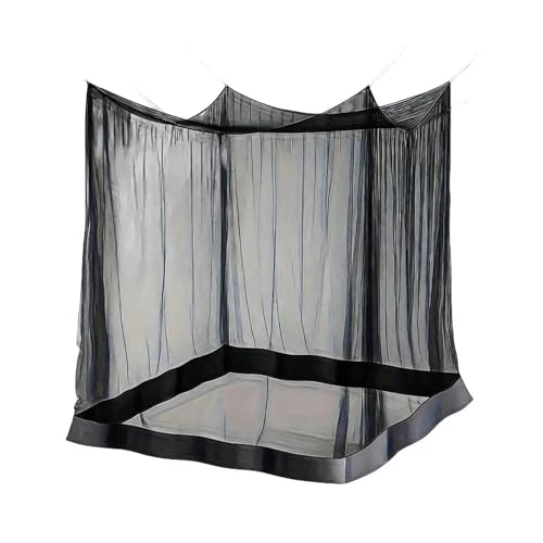 Outdoor Pavilion Garden Net Large White Black Camping Breathable Portable(B)