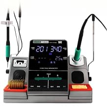 SUGON T3602 240W Soldering Station 2 in 1 Double Handle Nano Electronics Soldering Iron Kit Phone IC Repair High Precision Solder Tools210+115+6Tips 220V Power Supply