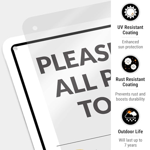 Image of Package Delivery Sign, Delivery Instructions Deliver All Package Garage Porch Sign, 10x7 Inches, Rust Free .040 Aluminum, Fade Resistant, Made in USA