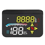 MZZYG M17 Coche HUD Head Up Display OBD GPS Velocímetro Parabrisas Proyector Accesorios Electrónicos del Automóvil Seguro FáCil De Usar