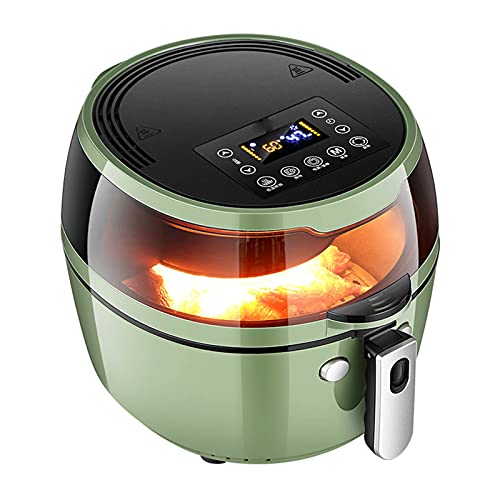 CJDM Heißluftfritteuse, Haushaltsautomatische intelligente ölfreie visuelle elektrische Fritteuse mit großer Kapazität…