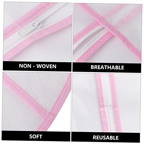 PRETYZOOM 1Pc Wedding Gown Garment Bag Long Protective Pouch for Bridal Clothes Breathable Non Woven Trimmed Dress Cover for Storage and Travel3