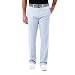 Haggar Men's Stripe Stretch Belted Poplin Flat Front Slim Fit Pant