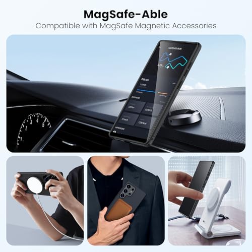 Image of Nillkin Case for Samsung Galaxy S25 Ultra (6.8 inch Inch) Camshield Pro Magnetic Works with Magsafe Charger Camera Slider Double Layered Protection TPU + PC Black Color