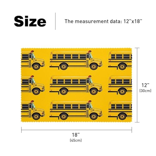 Set de table jaune grand format 30x45 anti-chaleur pour table salle à manger - 6