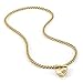 Collier Devinez Lock Me Up UBN20049 en acier inoxydable. plaqué or serrure de coeur en cristal Swarovski