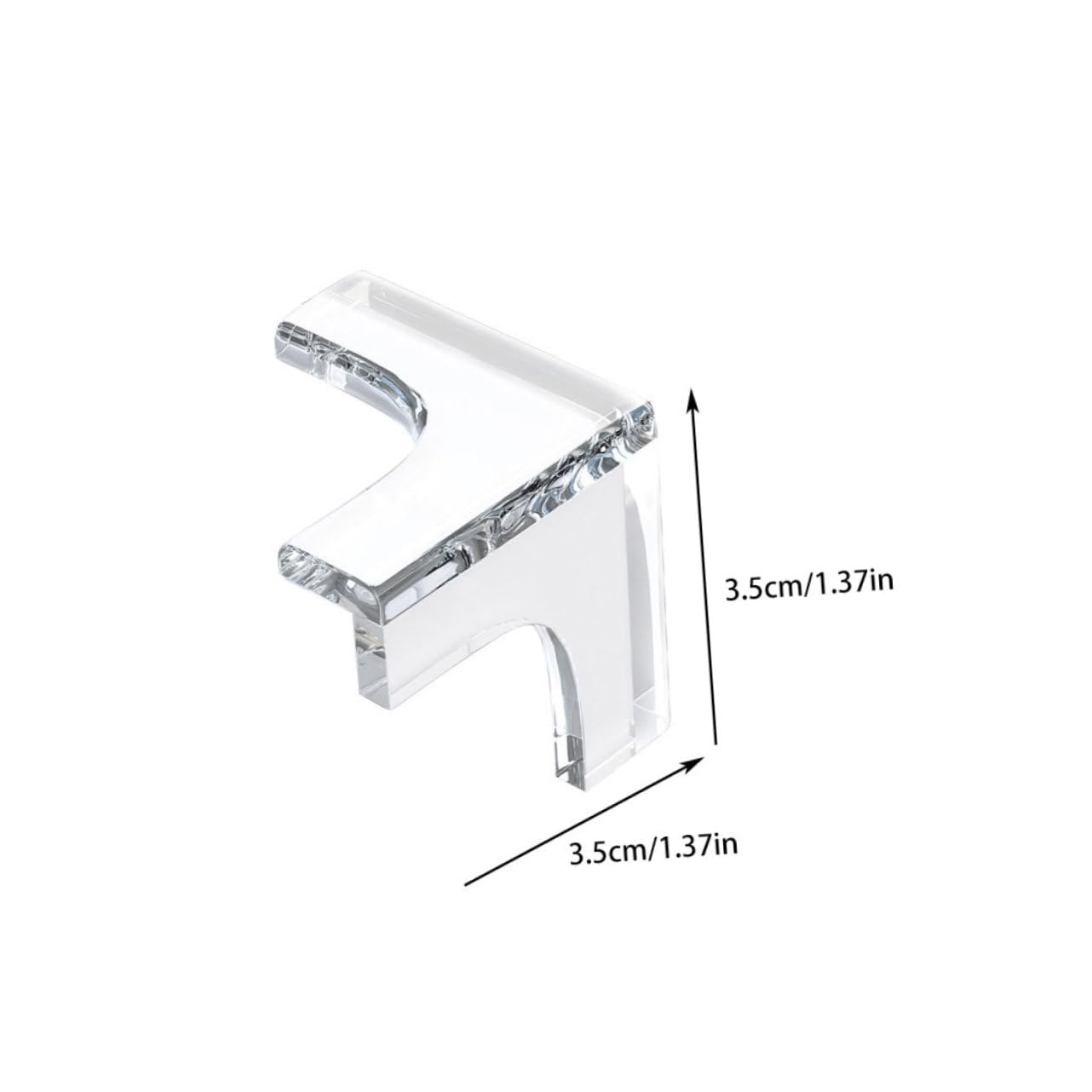 ERINGOGO 10 Pcs T-Shaped Anti-Collision Angle Protectors Corner Edge Cover Babyproof Protection for Furniture Black Transparent