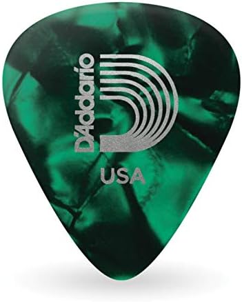 D'Addario Celluloid Guitar Picks - Guitar Accessories - Guitar Picks for Acoustic Guitar, Electric Guitar, Bass Guitar - Natural Feel, Warm Tone - Assorted, Medium, 10-pack