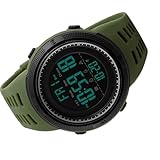 Irfora Orologi Sportivi da Uomo Conto Alla Rovescia Dual Time Alarm Cronografo Orologi da Polso Digitali 50M (Verde militare)