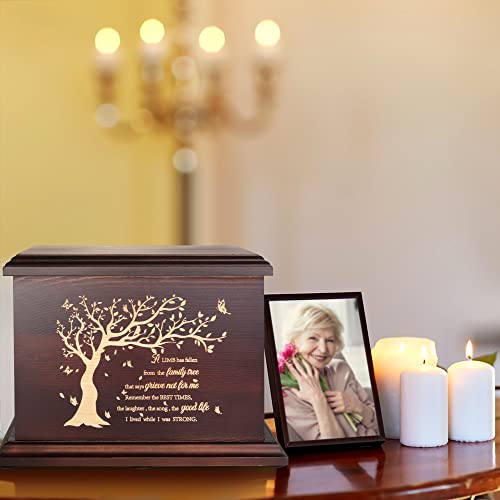 image for DGDCDV Cremation Memorial Urns for Human Ashes Adult Male Female, Wood