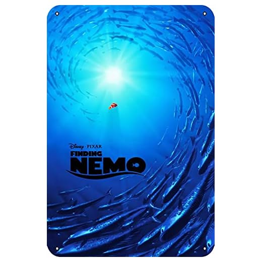 ComosCL Hitta Nemo (2003) IMDB topp 250 affisch metall plåtskylt 20 x 30 cm filmer och TV-serier väggdekor