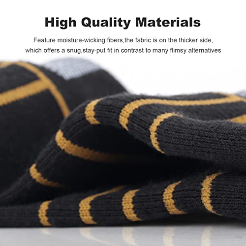 Image of Lapulas Athletic Running Ankle Socks, Low Cut Cushioned Anti-Blister Tab Sports Socks Men Women 6Pairs