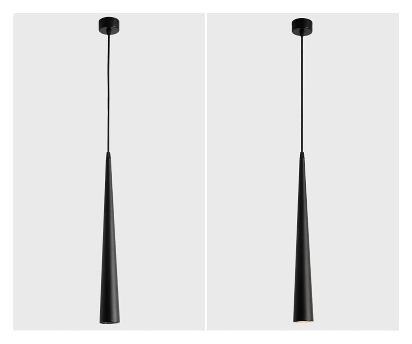 Lustre en cristal tubulaire noir et cône spot élégant pour salon