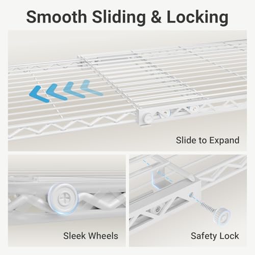 Image of VIPEK X3 Plus Large Expandable Closet Rack Wardrobe Closet Organizer White