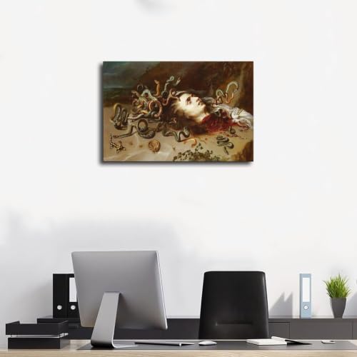 Tableau Méduse de Rubens impression sur toile baroque 30x45 cm