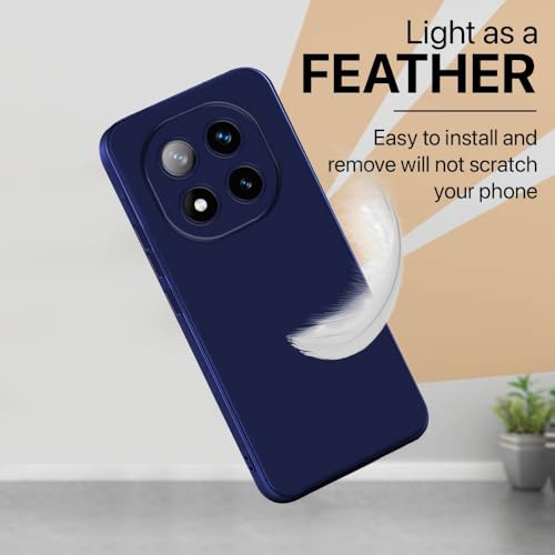 Image of Back Cover for Mi Redmi Note 14 Pro Plus 5G | Full Camera Protection | Premium Liquid Silicon Case | Flexible Bumper Case for Mi Redmi Note 14 Pro Plus 5G (Dark Blue)