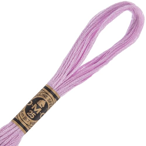 Image of Hobby Lobby DMC Cotton Embroidery Floss - 153 Very Light Violet, Set of 12