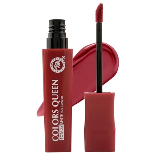 Image of Colors Queen Totally Matte Liquid Lipstick | Intense Color Payoff, Lightweight & Comfortable, One Swipe Application | Long Lasting, Non Transfer Liquid Lipstick for Women (20 - Pool Party, 7.5g)