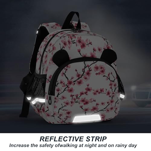 Pink Cherry Blossoms Flower Toddler Backpack for Girls Boys,Preschool Kindergarten Backpack Kids Backpacks B04043214