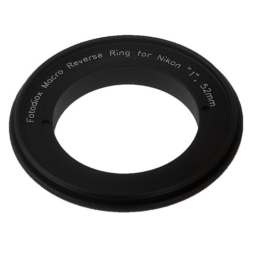 Anillo inversor macro Fotodiox - Rosca de filtro de 52 mm para cámaras sin espejo Nikon 1 Series, V1, J1 miniatura 2