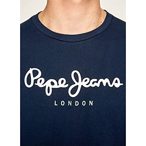 Pepe Jeans Herren Eggo N T-Shirt, Blue (Navy), L – Ansicht 6