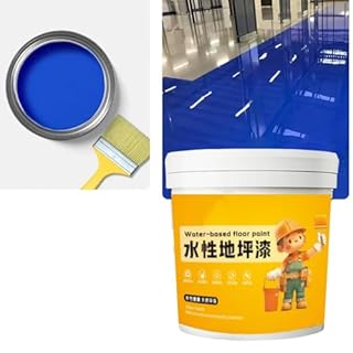 Epoxys Waterproof Floor Paint 300g with Brush Quick Dry Non Slip Floor Paint for Home Garage Blue