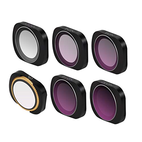 DOGZI 6PC MCUV + CPL + ND4 + ND8 + ND16 + ND32 Filtros de Lentes de cámara para dji OSMO Pocket