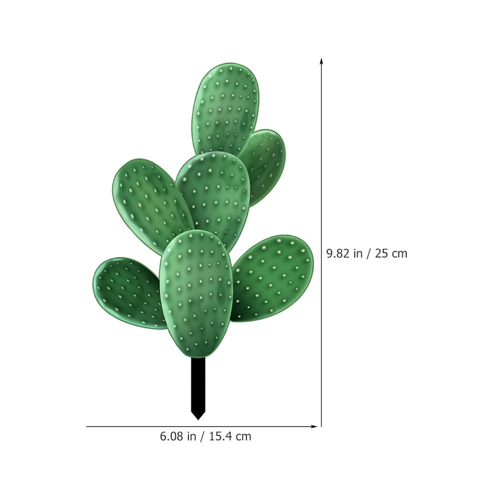 Sosoport Fake Cactus Garden Adornment Cactus Outdoor Decor Decorative Dimensional Cactus Garden Insert Cactus Stake DIY Material for Home Decoration Flower Arrangement
