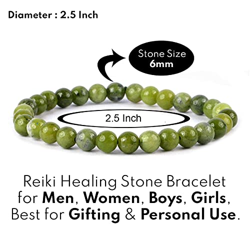 Image of Reiki Crystal Products Natural Crystal Stone Bracelet 6 mm Round Beads for Men & Women | Gemstone Jewellery Bracelet | Reiki Charged | Multiple Stone Variants Available