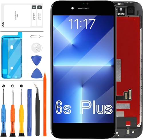 LCD Screen Replacement for iPhone 6s Plus A1634 A1687 A1690 A1699 LCD Display Screen Touch Screen Digitizer Assembly Repair Parts with Free Tools Kits (Black,5.5 Inch) by A-MIND - Used condition - US$16.11