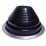 Flashers #6 Black EPDM Round Flexible Roof Jack Pipe Boot Metal Roofing Pipe Flashing (Pipe OD 5