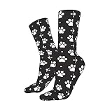 Chaussettes unisexes en coton pour homme Motif pattes de chien et chat, comme sur l'image, taille unique