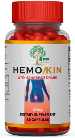SPF HEMOKIN with Sangre de Drago – Hemorrhoid and Fissure Relief Supplement, Helps with Itching, Swelling (60 Caps) Natural Products. (1)