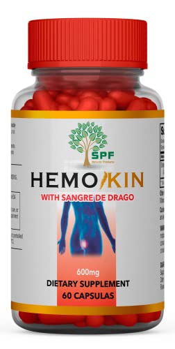 Spf Hemokin With Sangre De Drago – Hemorrhoid And Fissure Relief Supplement, Helps With Itching, Swelling (60 Caps) Natural Products. (1) #TOP17