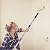 FLY HAWK Paint Roller,4 FT Brush kit Multi-Function Paint Roller kit with House Paint Roller Brush Stainless Steel Pole, New Splicing Rod, Mural Brush for Walls and Ceiling (White) (4 FT)