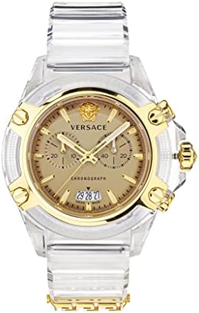 Versace Mens Gold 44 mm Icon Active Watch VEZ700121
