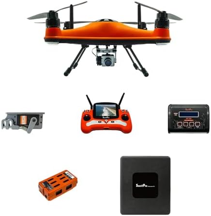 SwellPro FD3 Fisherman WaterProof Fishing Drone with 4K Camera and 4.4lbs Dual Bait Release 1.3KM Long Casting Range, Auto Drop & Return, IP67 Waterproof (Advanced Set)