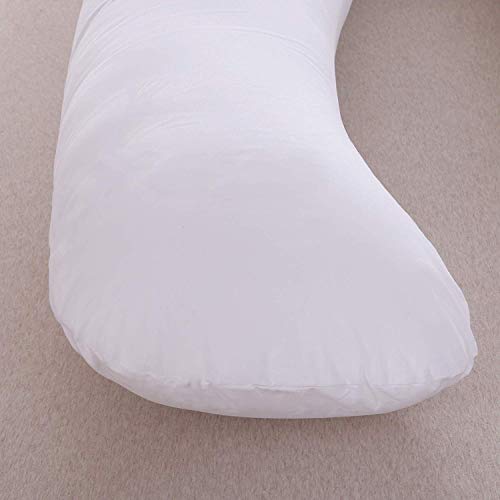 Travesseiro Para Grávida Gestante e Amamentação Com Capa Protetora 100% Algodão Macio Cor (BRANCA)