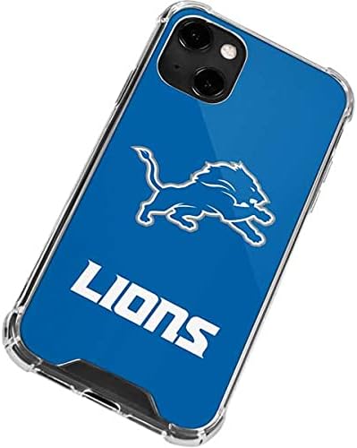 Skinit Clear Phone Case Compatible with iPhone 13 - Officially Licensed NFL Detroit Lions Distressed Design