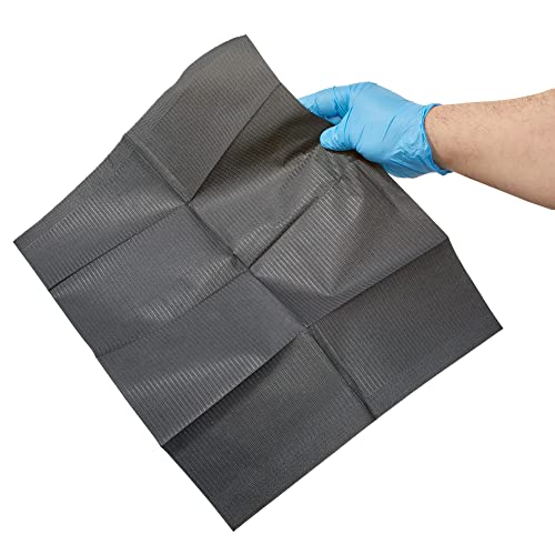 Disposable-Dental-Bibs-and-Tattoo-Piercing-Polytowels-Waterproof-Patient-Bibs-13-x-18-Black-2-Ply